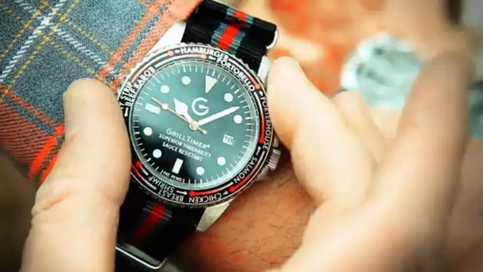 A barbecue calculator watch