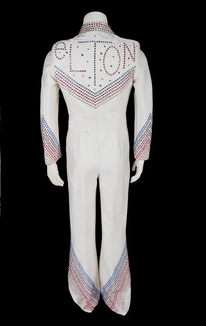 Elton John's custom ivory colored jumpsuit from 1974: Lot 522, estimate $20,000 - $30,000