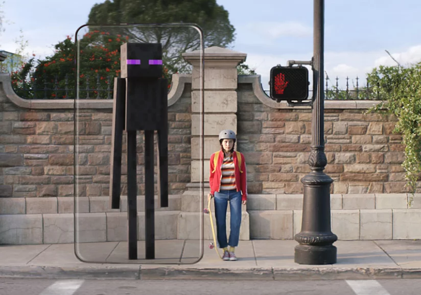 Minecraft Earth will have some kind of Survival modes, where you might have to deal with Creepers or Endermen (pictured)