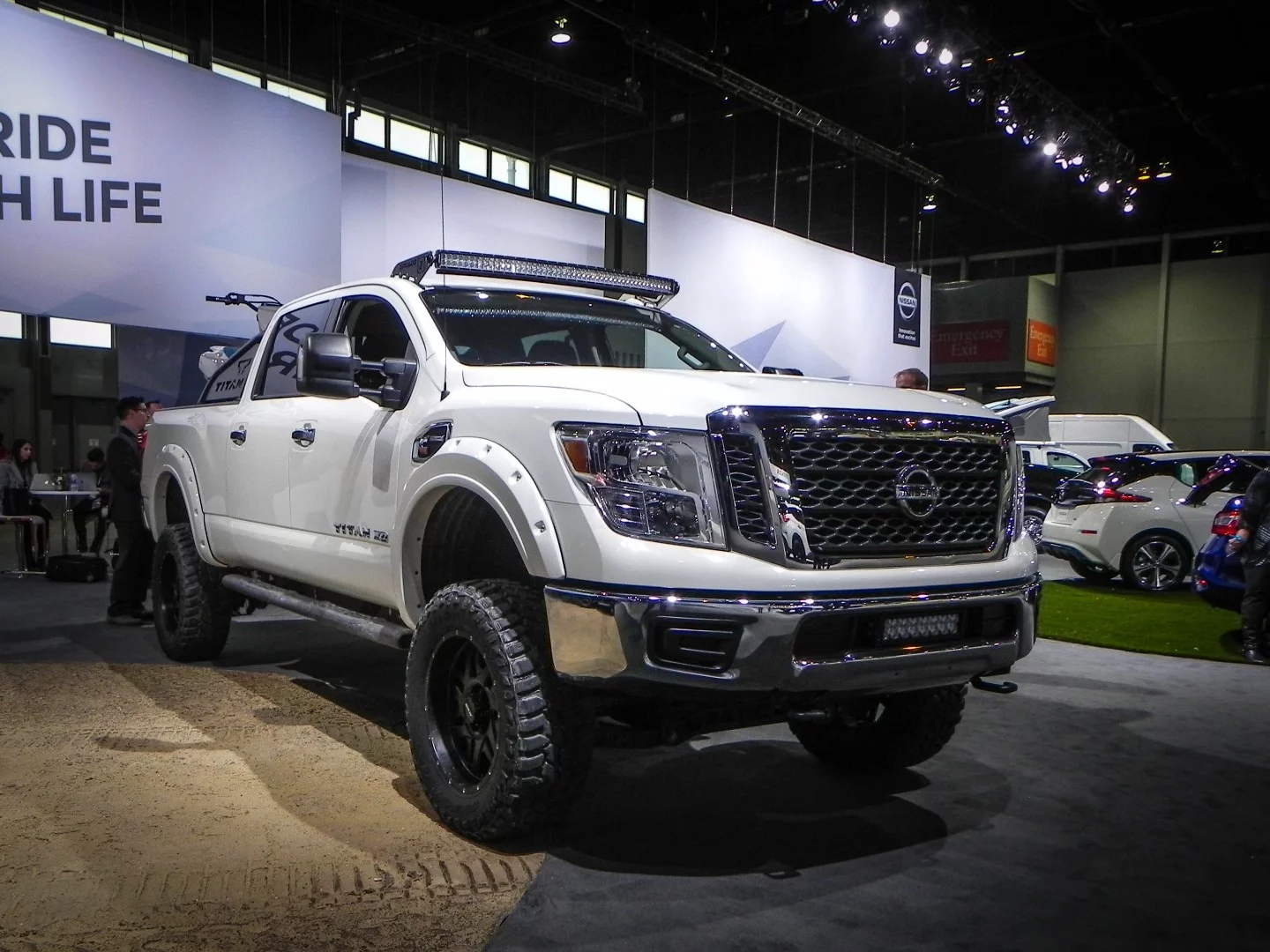 Built to get things done, this Titan XD with aftermarket fittings is customized for the consumer