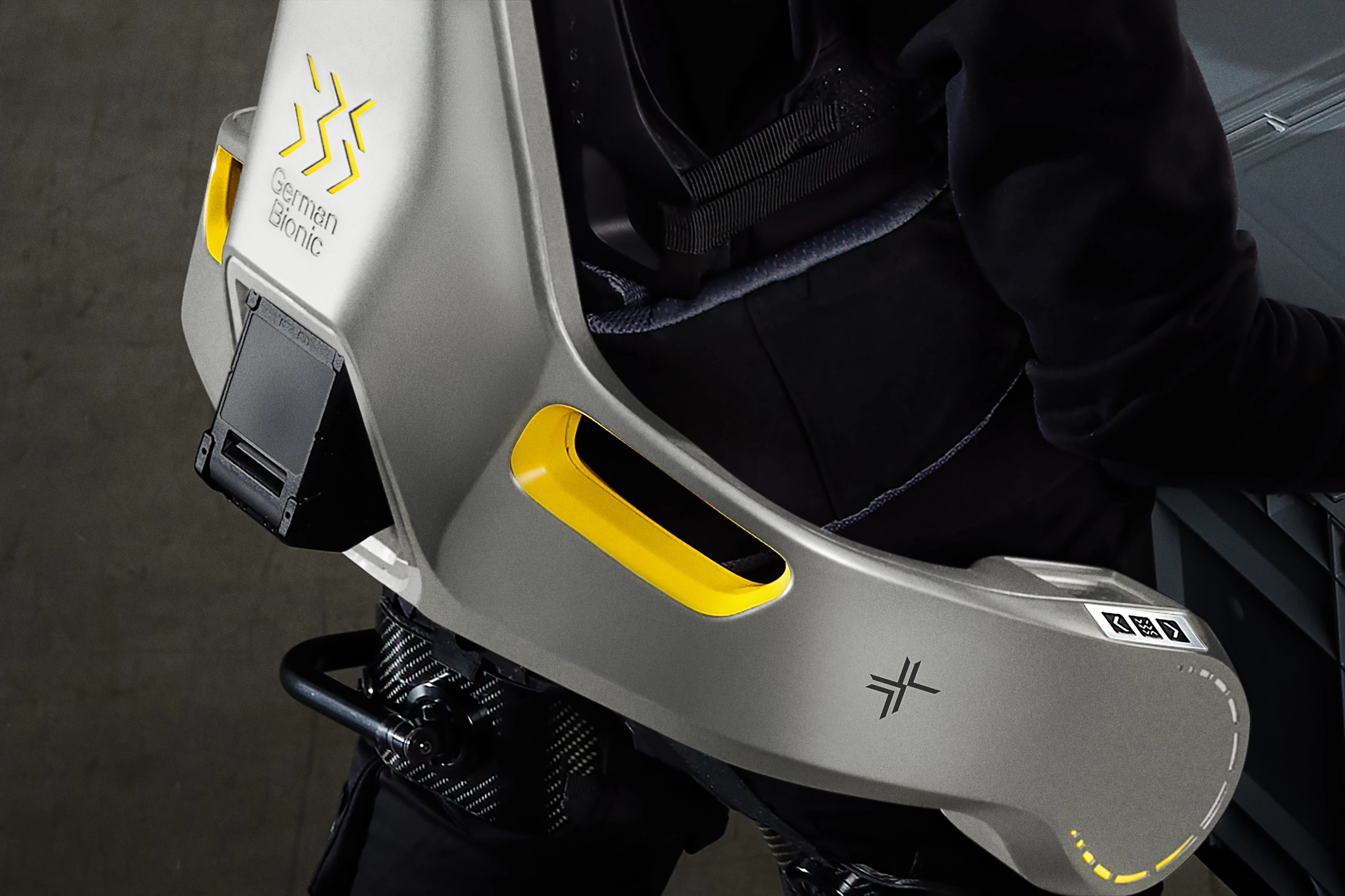 "With its softer form and lighter colors, the Apogee+ exhibits an emotionally accessible and patient-friendly aesthetic," says German Bionic