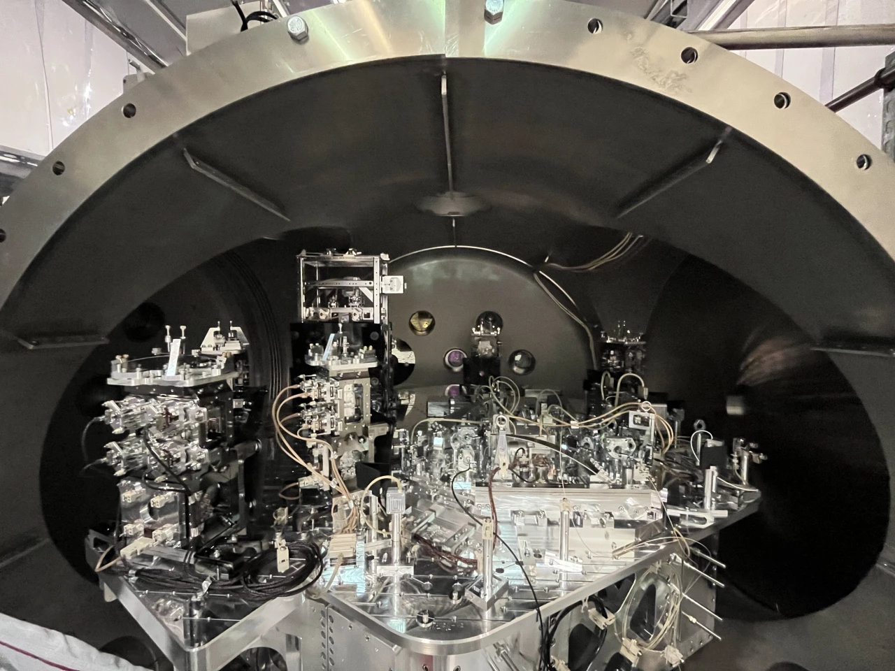 The instrument that provides a source of squeezed light at LIGO, exposed during a time that maintenance was being conducted