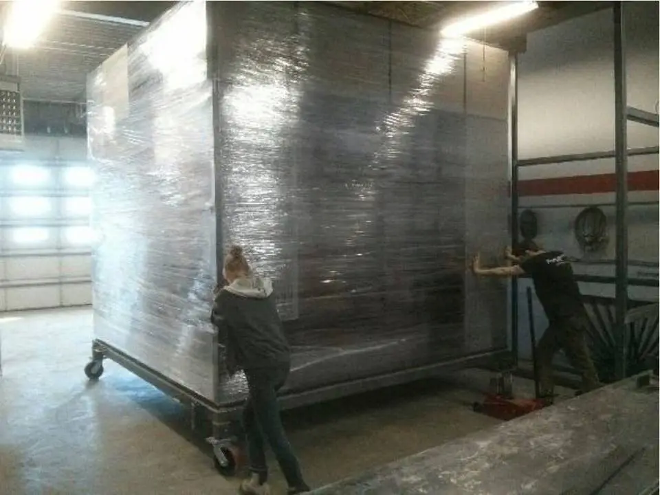 Cubitat gets wrapped up and ready for transportation