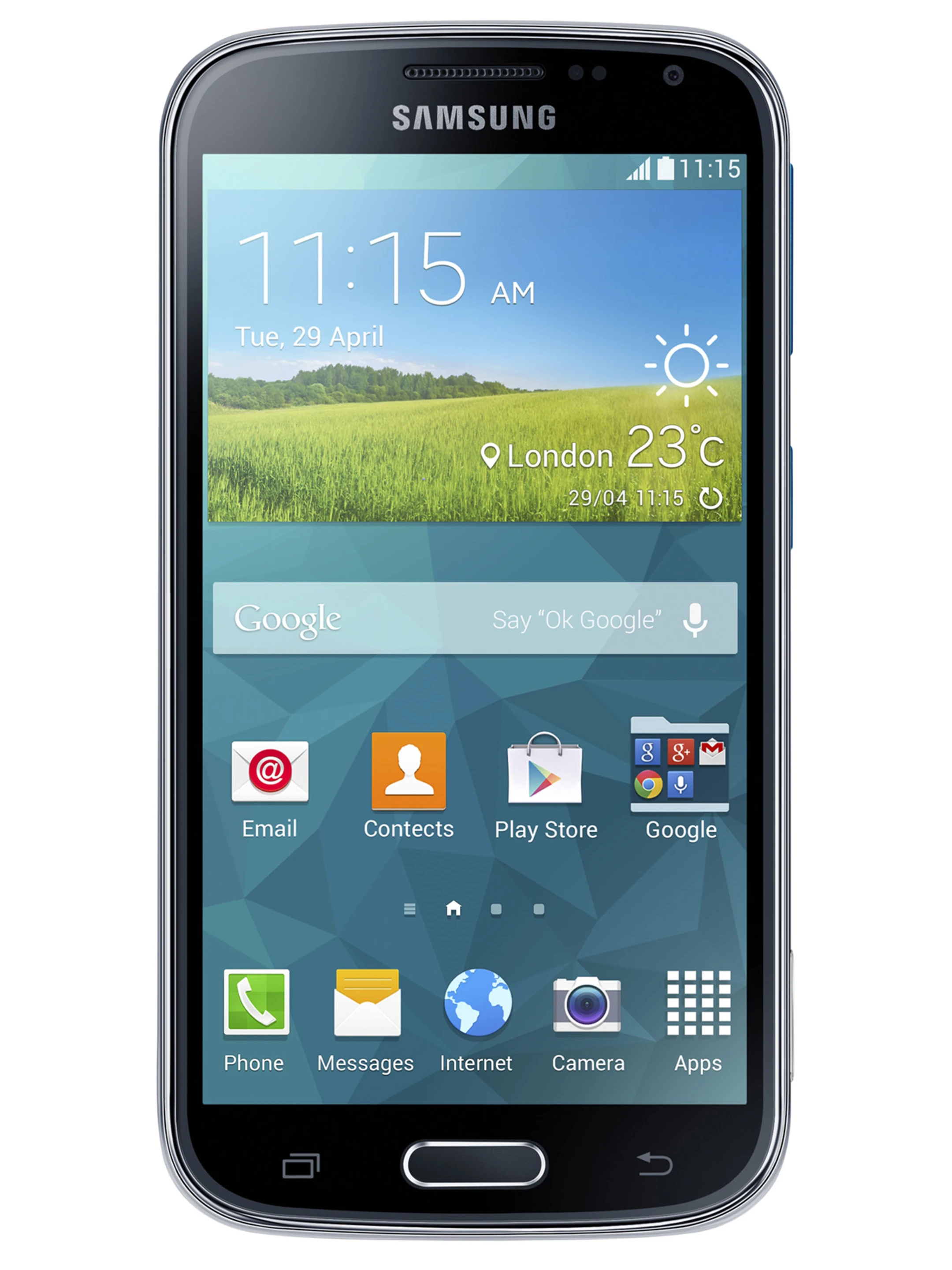 Samsung's Galaxy K zoom in "charcoal black"