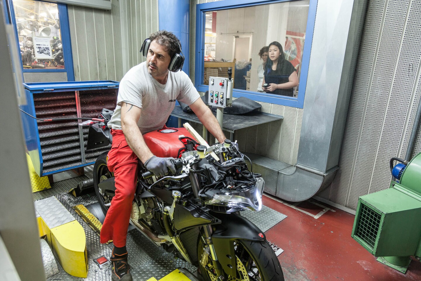 1199 Panigale in the dyno room.
