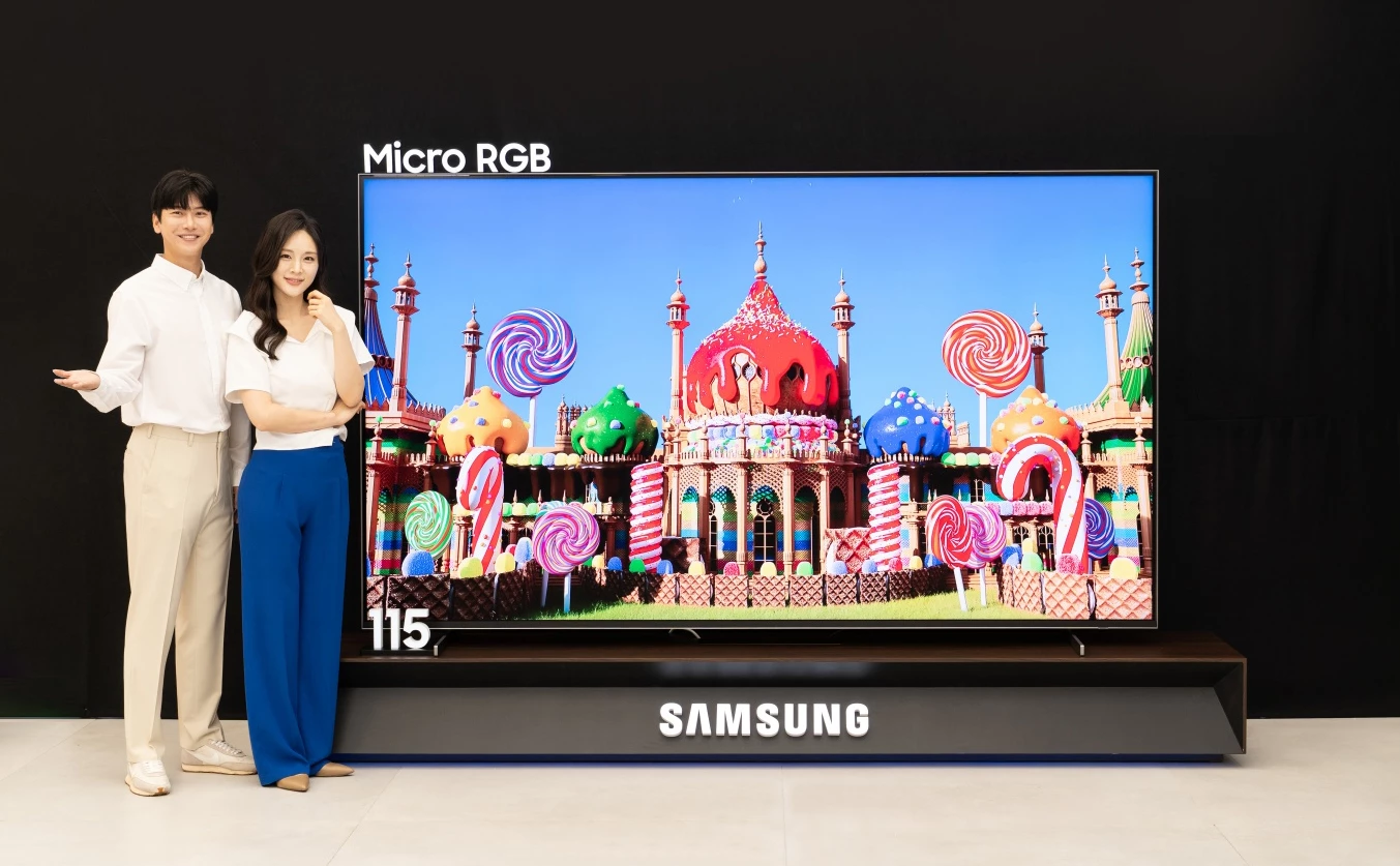Samsung says that Micro RGB technology "establishes a new benchmark for color accuracy, contrast and immersive viewing in the ultra-premium TV segment"