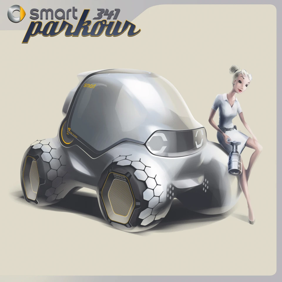 The Smart 341 Parkour and Annie Angle (Image: Mercedes-Benz Advanced Design Germany)