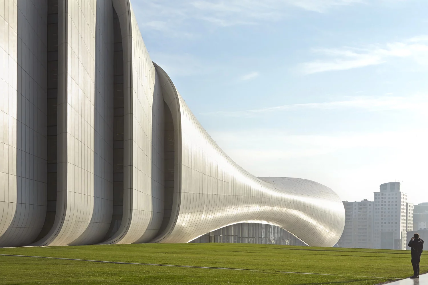 Azerbaijan's Heydar Aliyev Centre, named after former authoritarian leader, Heydar Aliyev