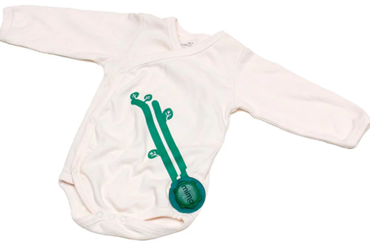 The Mimo Baby Monitor includes onesies stuffed with sensors, a docking station and a smartphone app