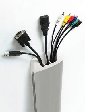 The Atdec Telehook TH-AN-CM is a slim profile cable management solution that reduces visual clutter and holds up to four shelves