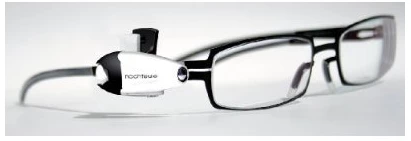 The Nachteule light clips on to reading glasses