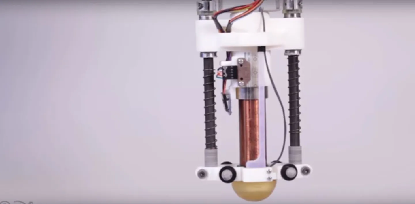 Disney hopping robot's leg