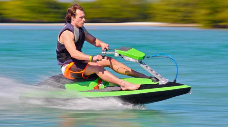 The versatile BomBoard lets you stand, kneel or sit