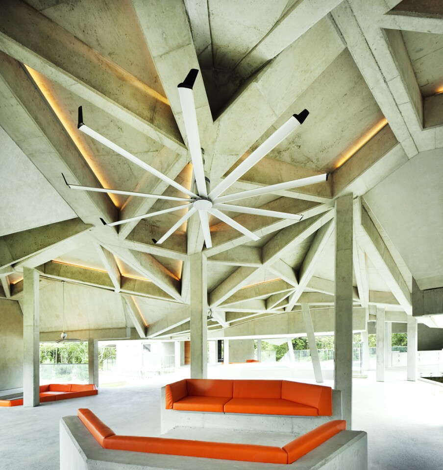 Huge cantilevers prevent water from seeping in and CWA claims the entire structure can stand up to a Category 5 cyclone