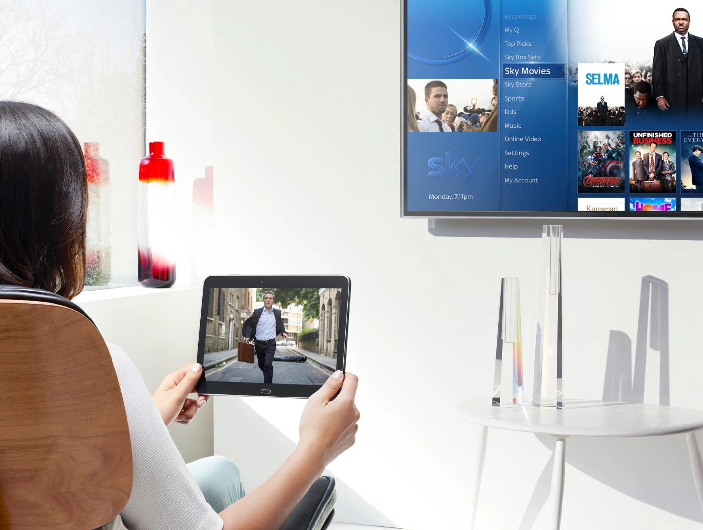 In addition to being able to watch live, recorded or on-demand content on different TVs around their home, users can also watch content on a tablet