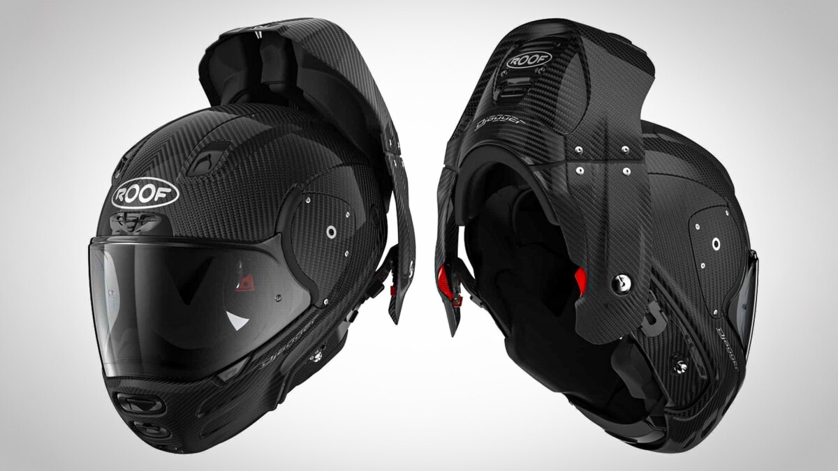 Radical new motorcycle helmet opens from the back