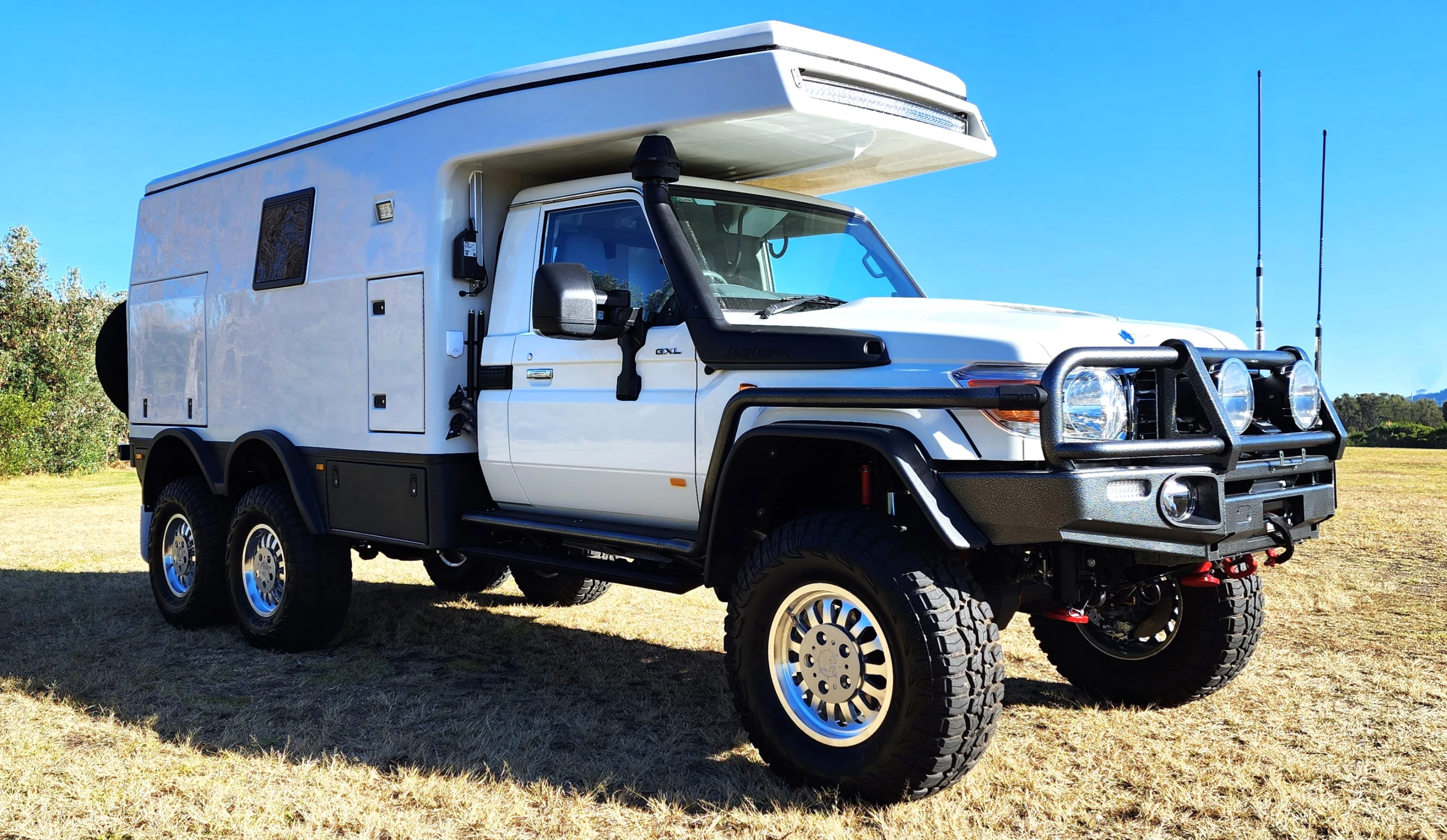 With a solar-charged lithium battery back, SpaceX Starlink connectivity, Arctic-grade weatherproofing and more, the EarthCruiser Extreme 330 XTR6x6 is ready to explore all Earth's nooks and crannies and stay in comfort