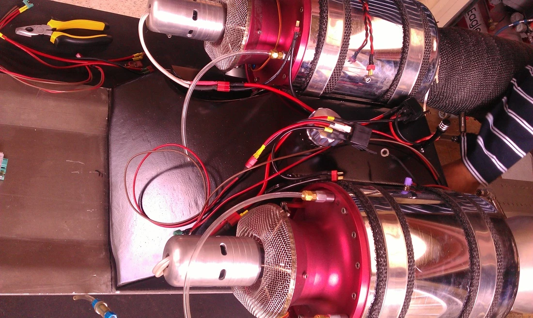 Each turbine weighs only 29 lb (13 kg), with a rev limitation of 72,000 rpm (Photo: Daz Fellows)