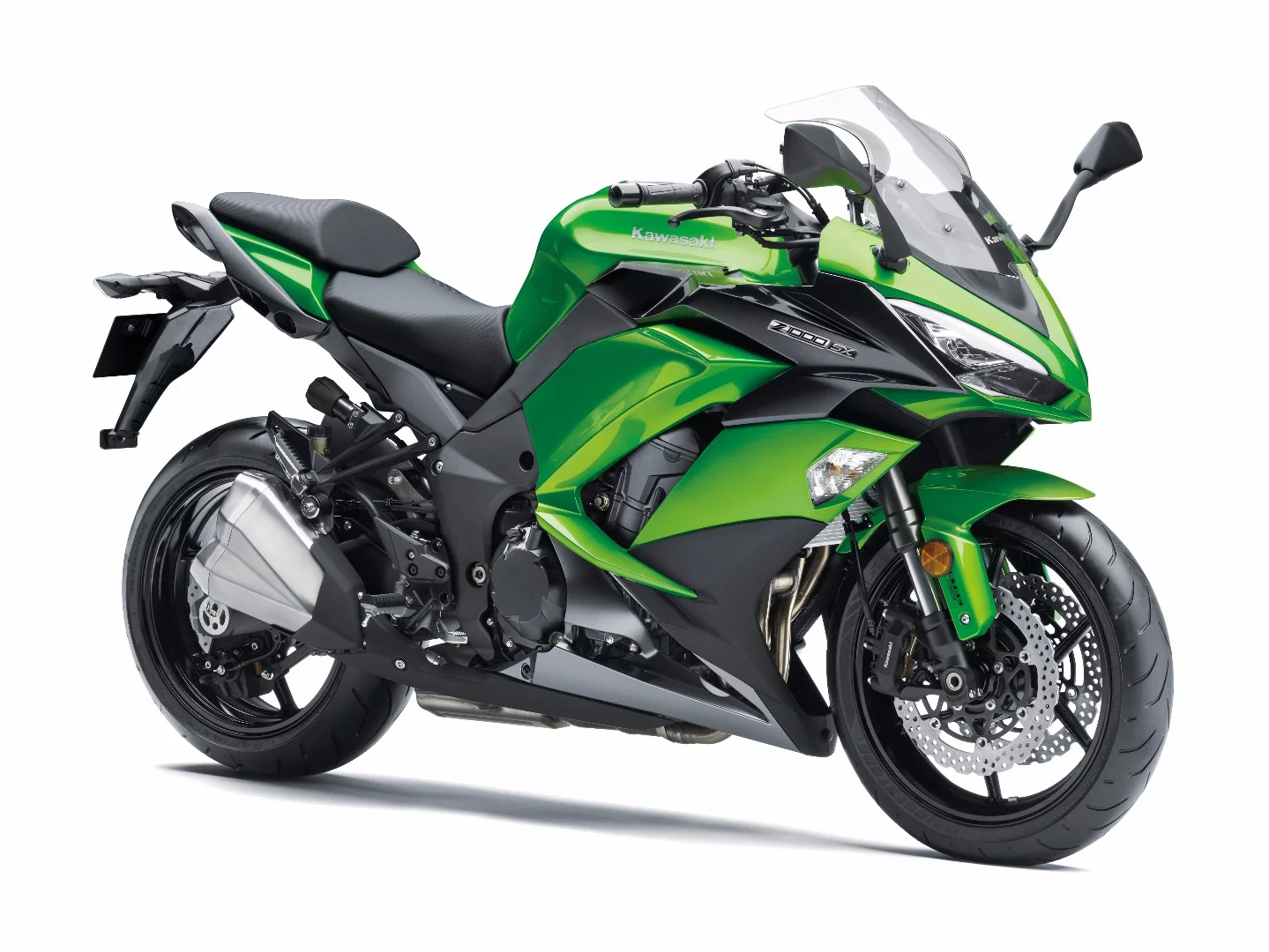 The 2017 Kawasaki Z1000SX in the traditional green livery