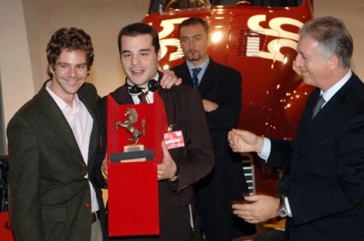 Luis Agullo Spottorno, Felix Hiller, Millechili project designers, with Piero Ferrari