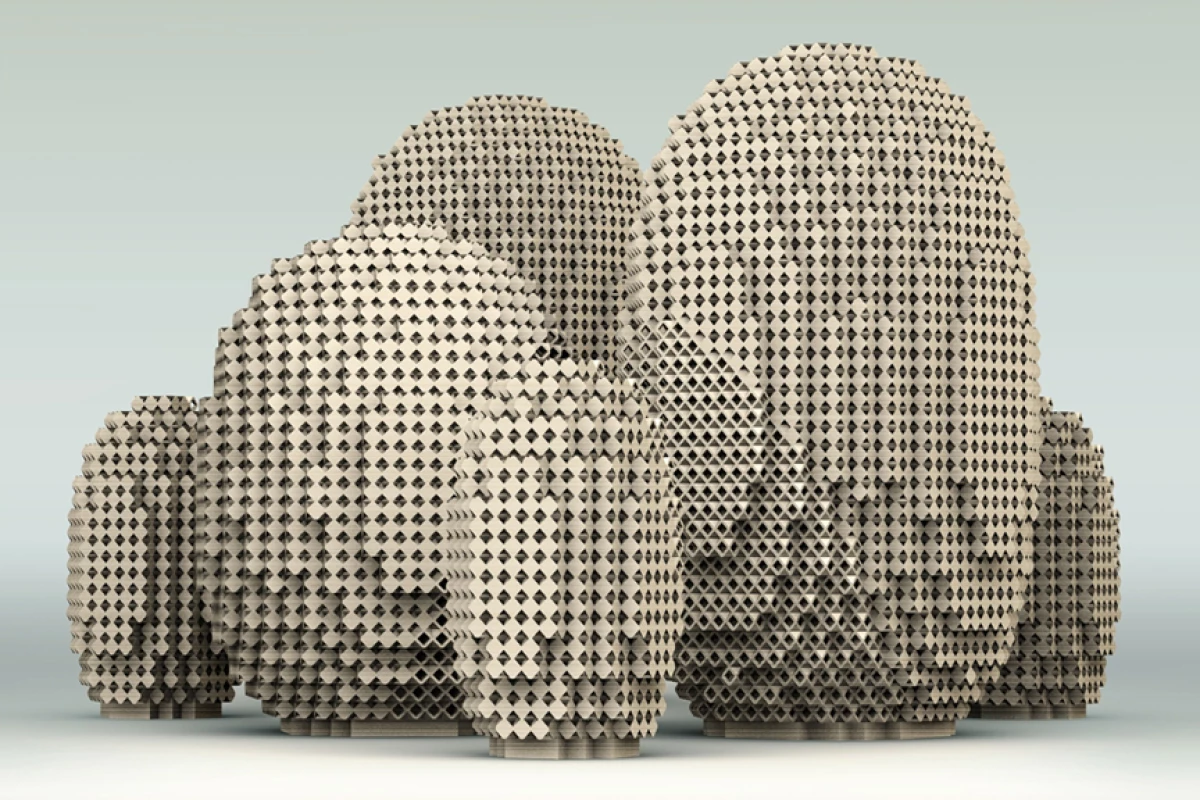 The 3D-printed sand Microclimates cool the immediate area