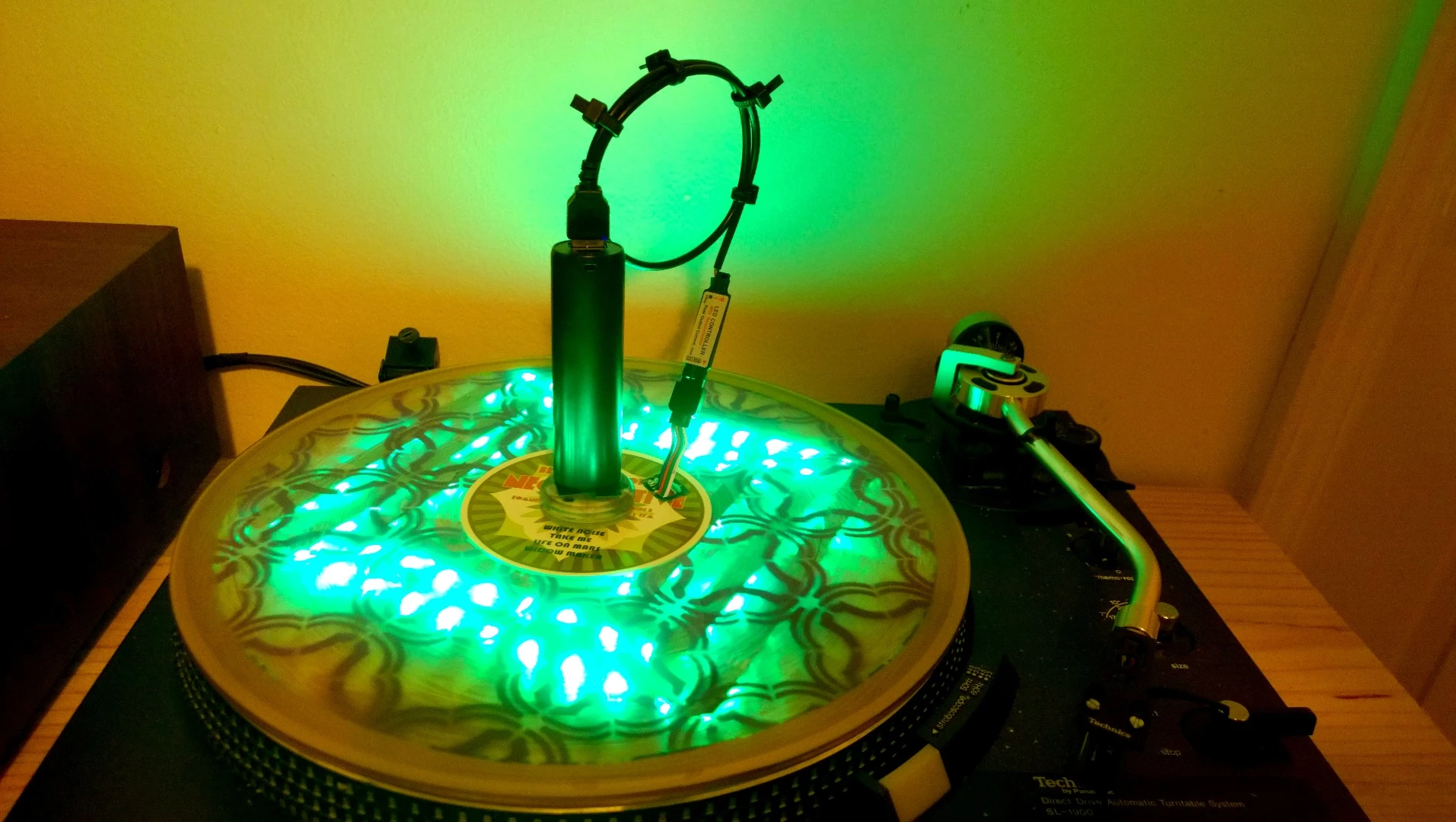 The LED light show in this Romanus Records release can be synced with tracks using a wireless remote
