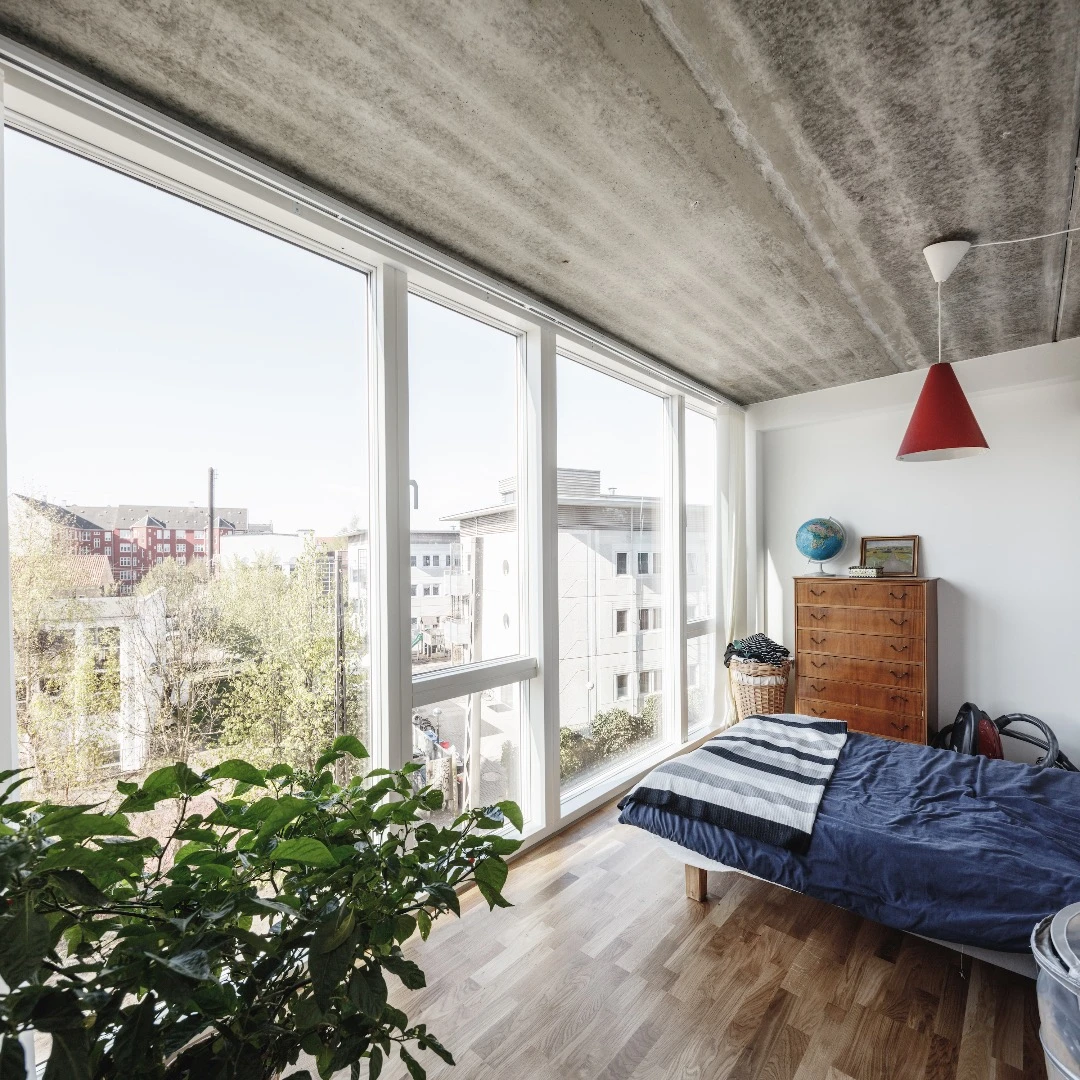 Dortheavej Residence's apartments range in size between 60 - 115 sq m (645 - 1,237 sq ft)