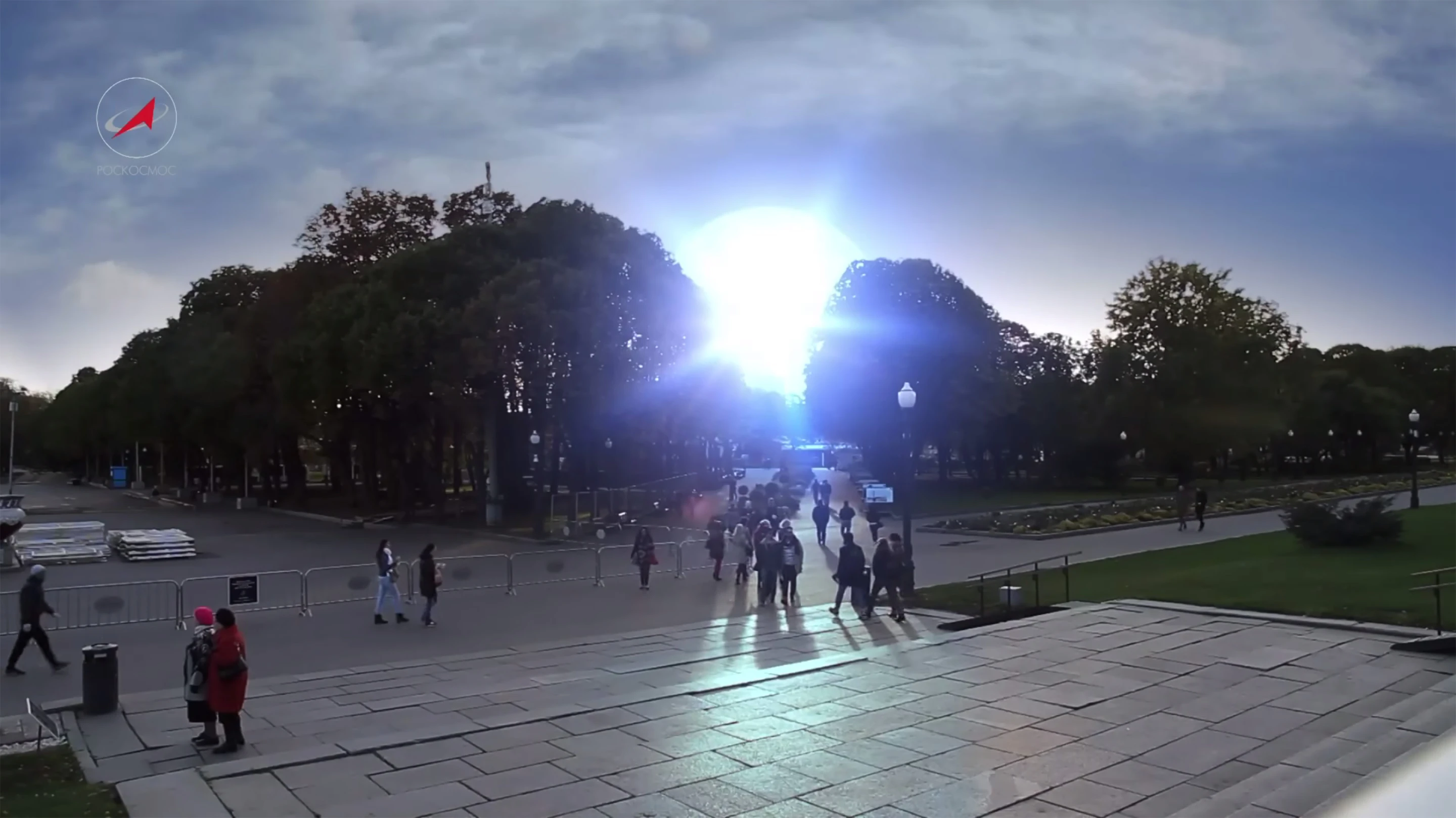 Roscosmos image showing the star Sirius in place of the Sun (Image: TV Roskosmos)