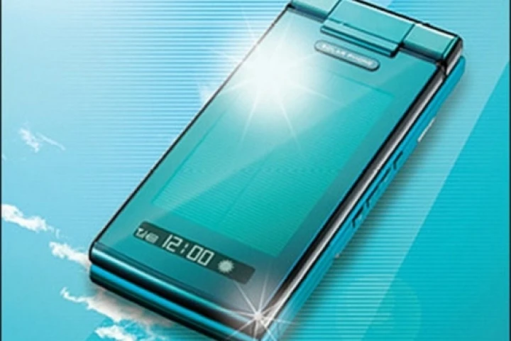The Solar Ketai waterproof, solar-powered mobile phone