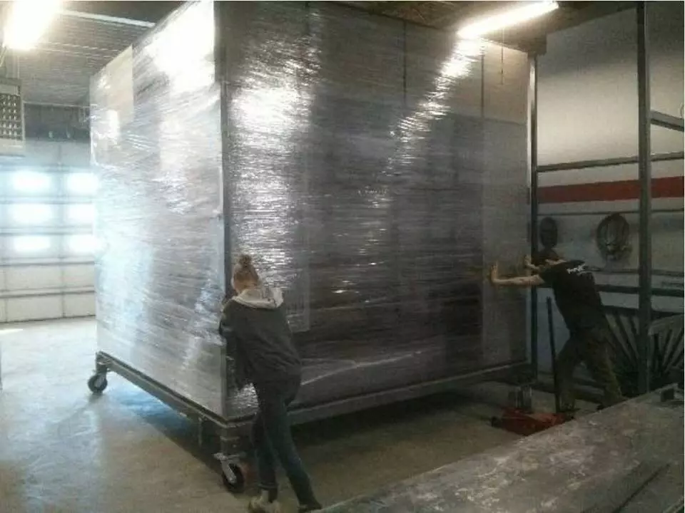 Cubitat gets wrapped up and ready for transportation