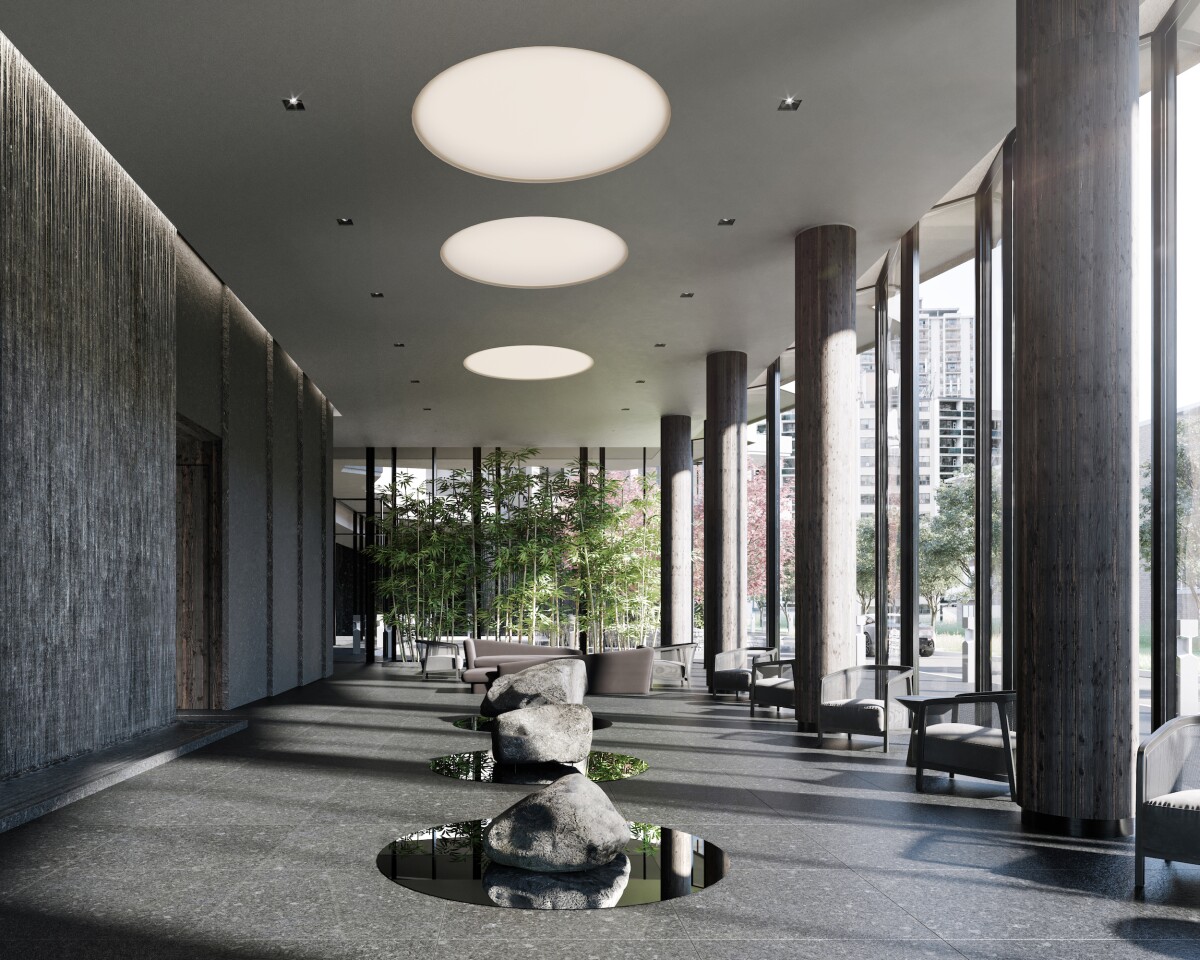 untitled consists of two high-rise towers joined by a podium