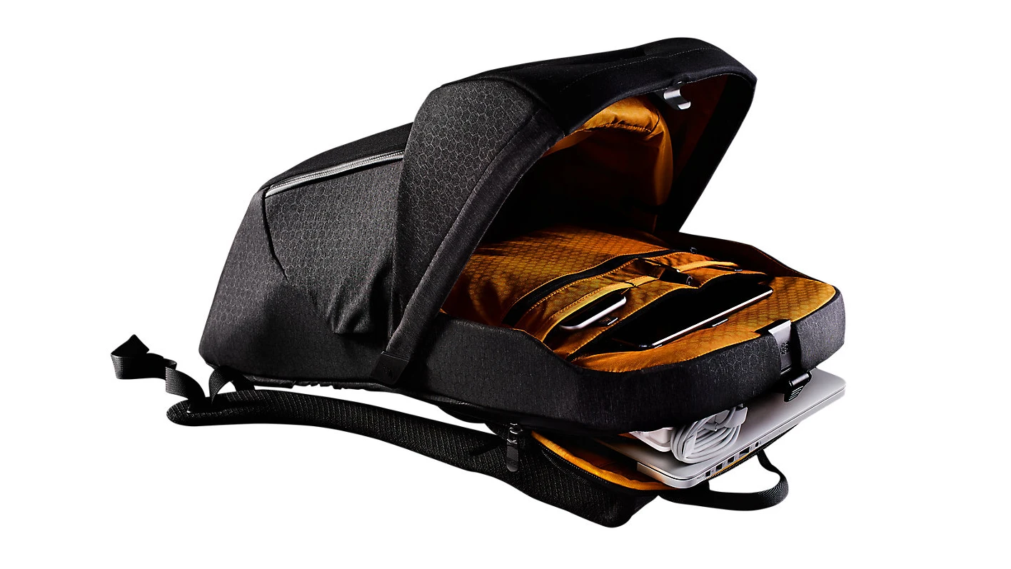 The Access Pack's main compartment pops open through a quick release latch