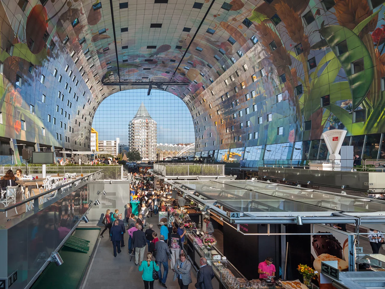 Markthal is 120 m (394 ft) long