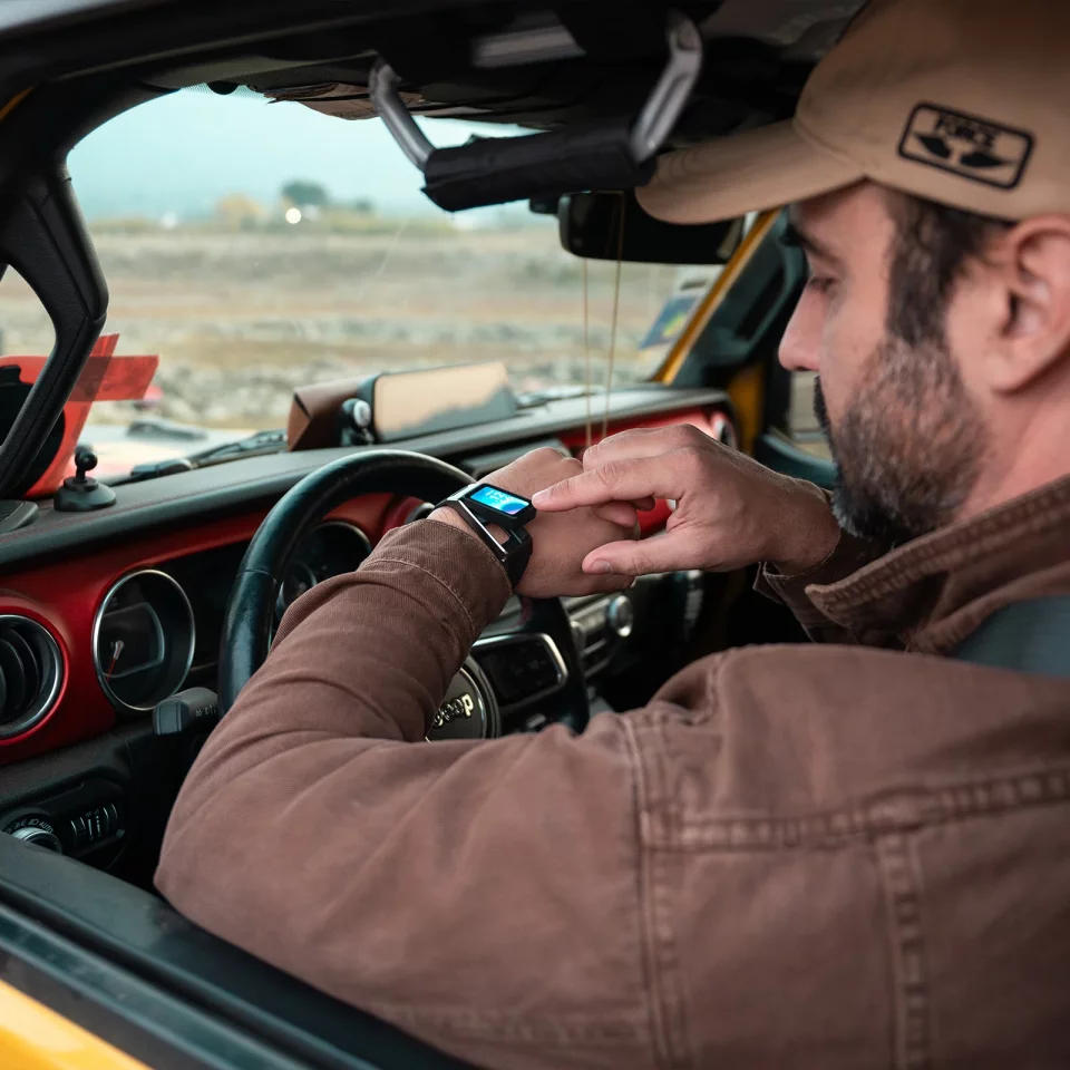 The WP200 Pro rugged smartphone comes supplied with a smartwatch strap that's designed to put the touchscreen earphone module on your wrist