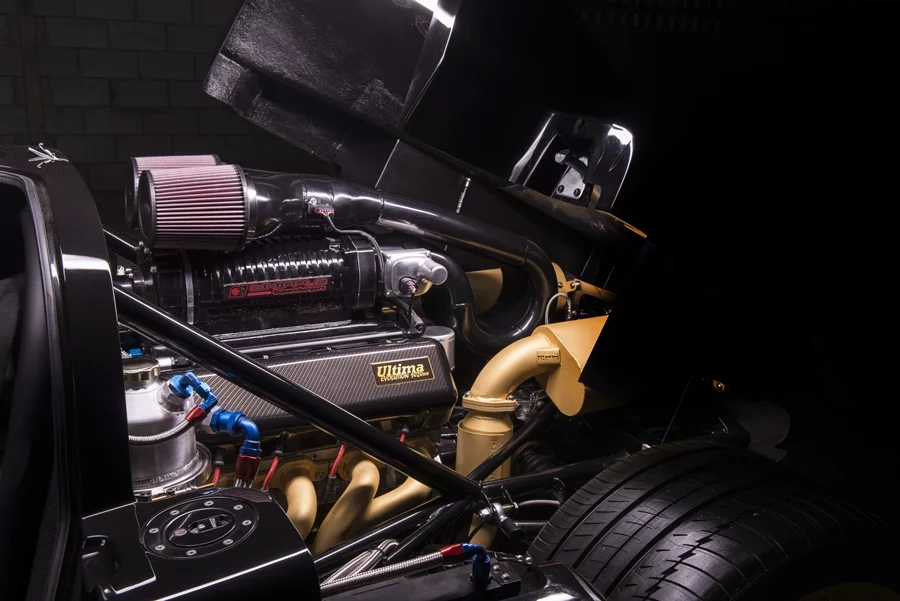 The 1,020 bhp Ultima Evolution engine installation