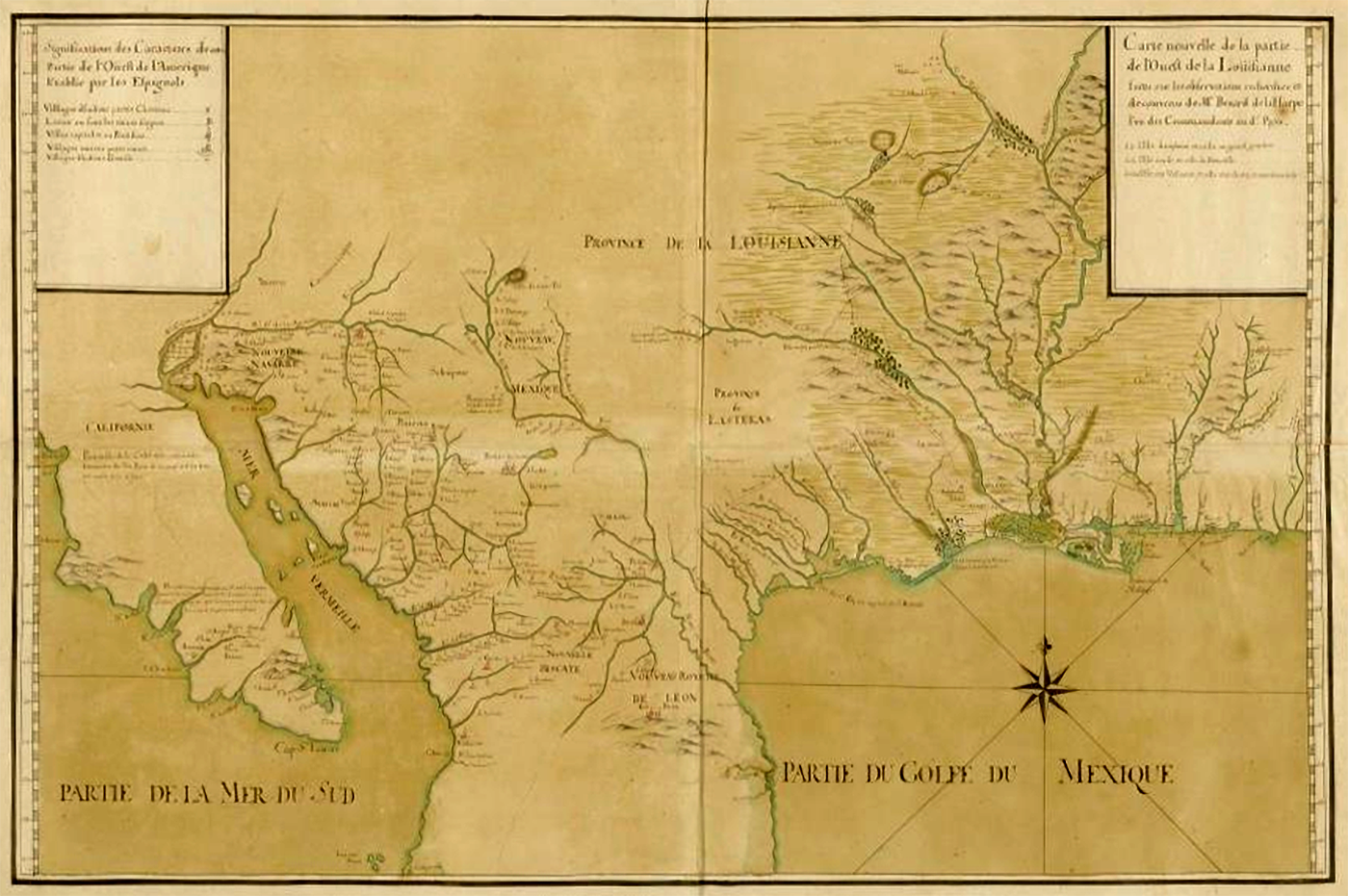 $480,000 | 'Carte Nouvelle De La Partie De L'Ouest De La Louisianne' by Jean-Baptiste Bénard de La Harpe | Auction House: Sotheby's | Sale price: US$480,000 | Official Estimate: US$120,000 to 180,000 | Date of sale: June 28, 2018