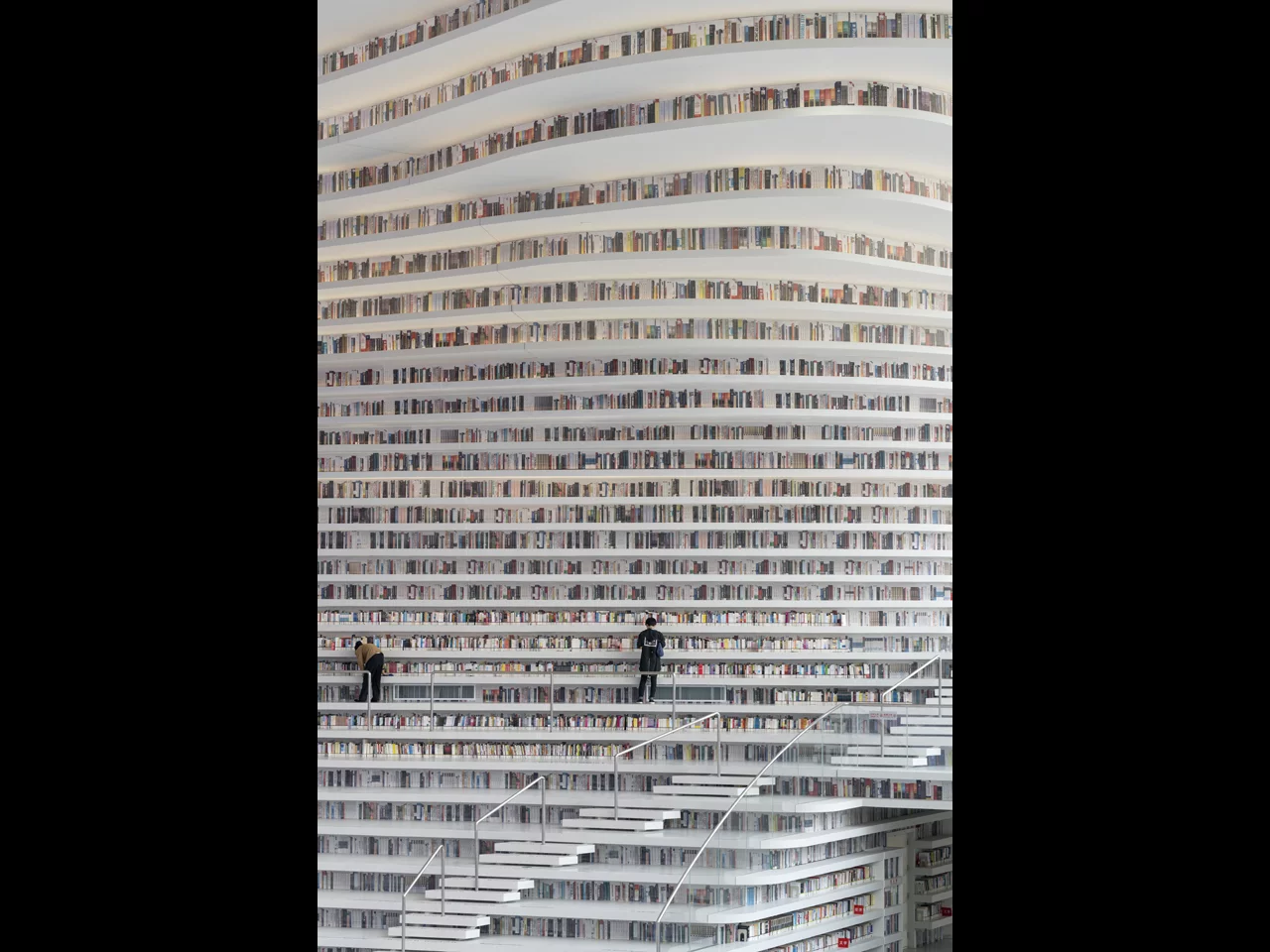 Unfortunately the upper shelf books are fake