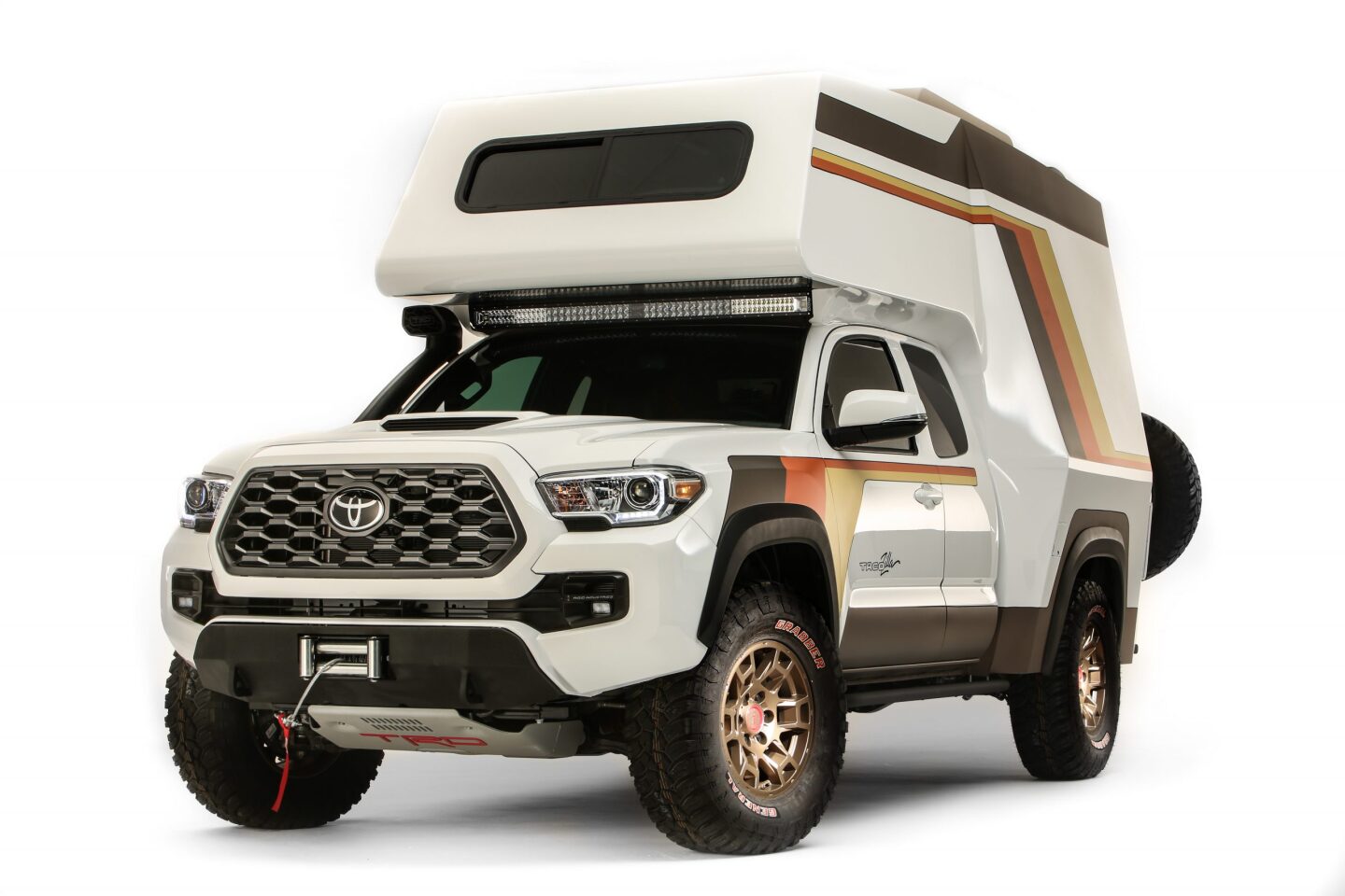 Toyota taps into its heritage to present something new and awesome, the Tacozilla all-terrain camper truck