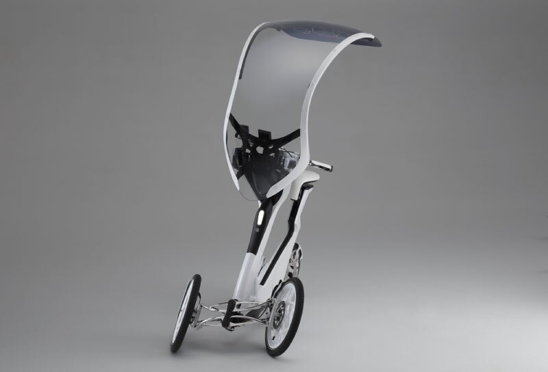The trike leans so you don't topple over in tight bends