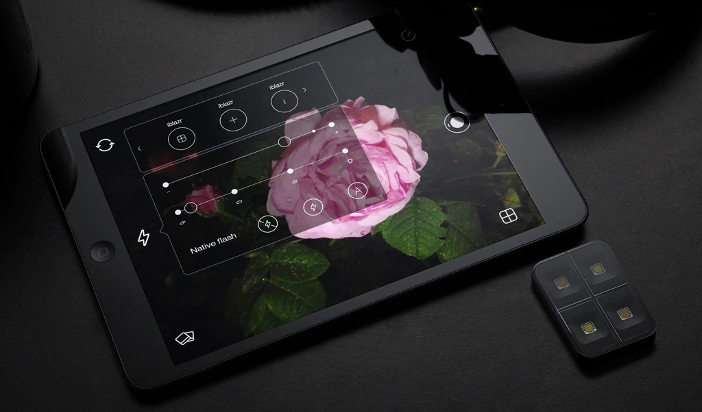 The Spotlight app for the iblazr 2 wireless LED flash allow more control over manual settings of the camera and flash