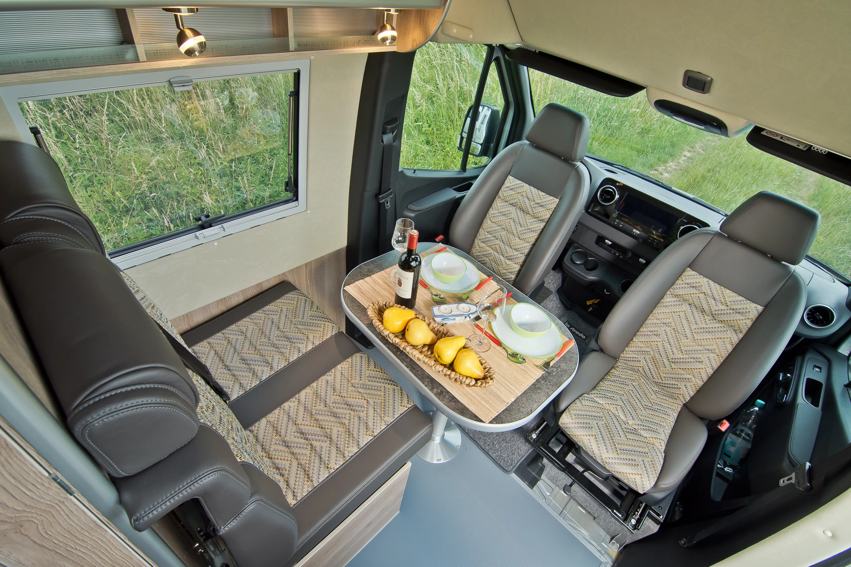 La Strada has designed its cockpit/dining area for extra headroom