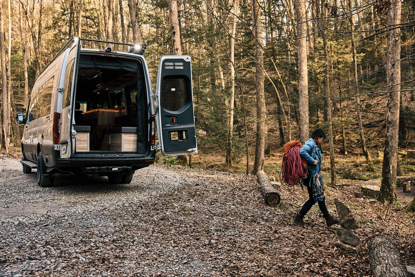 The Airstream Interstate 24X finds the trail head, put-in or approach so adventurers can continue on foot or sports equipment
