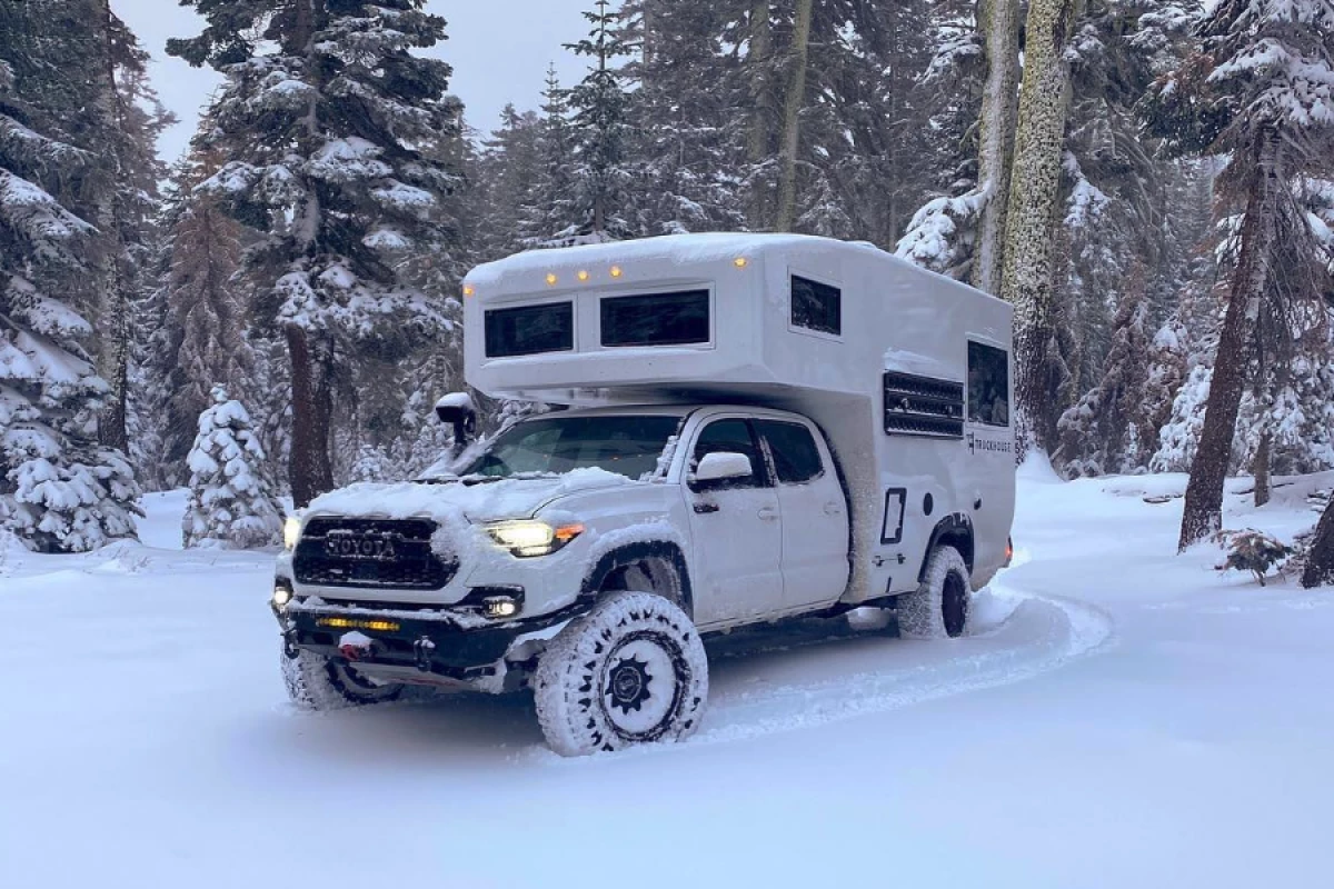 The Toyota Tacoma-based TruckHouse BCT embraces the winter cold just ahead of the new year