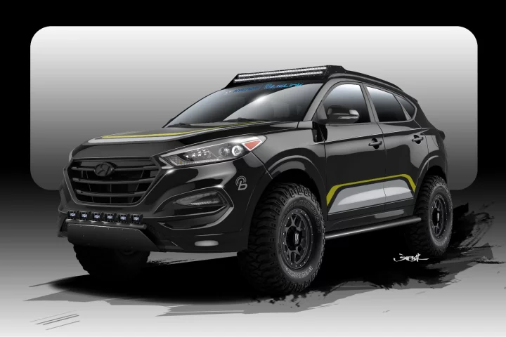 Hyundai and Rockstar Performance Garage will present a rugged, off-road-ready version of the Tucson crossover at SEMA