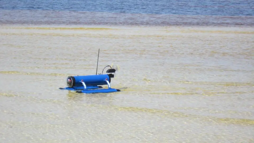 The FrankenDrone prototype in testing