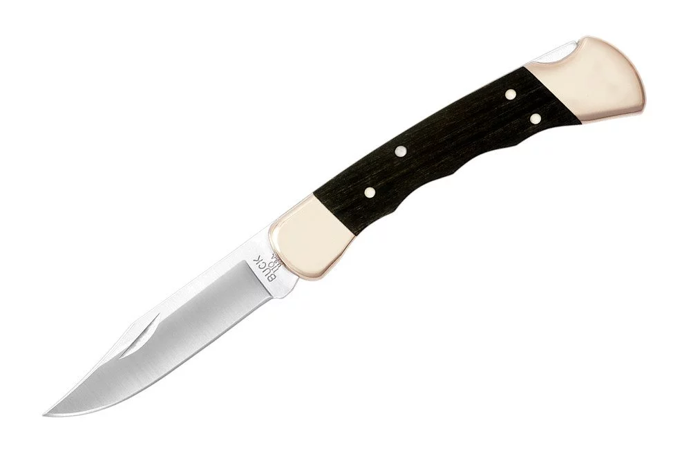 The Buck 110 Folding Hunting Knife is also available with a finger