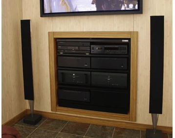 Avrak has a range of AV racks that slide out and rotate for easy cable access.