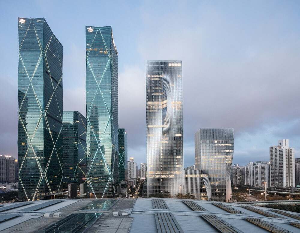 The Shenzhen Energy Mansion's remarkable shape lends it a different appearance, depending on where in the city one is viewing it from
