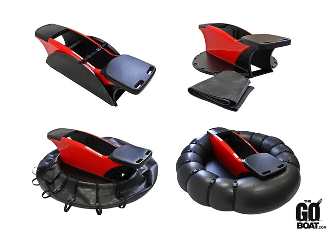 GoBoat in its various states of completion
