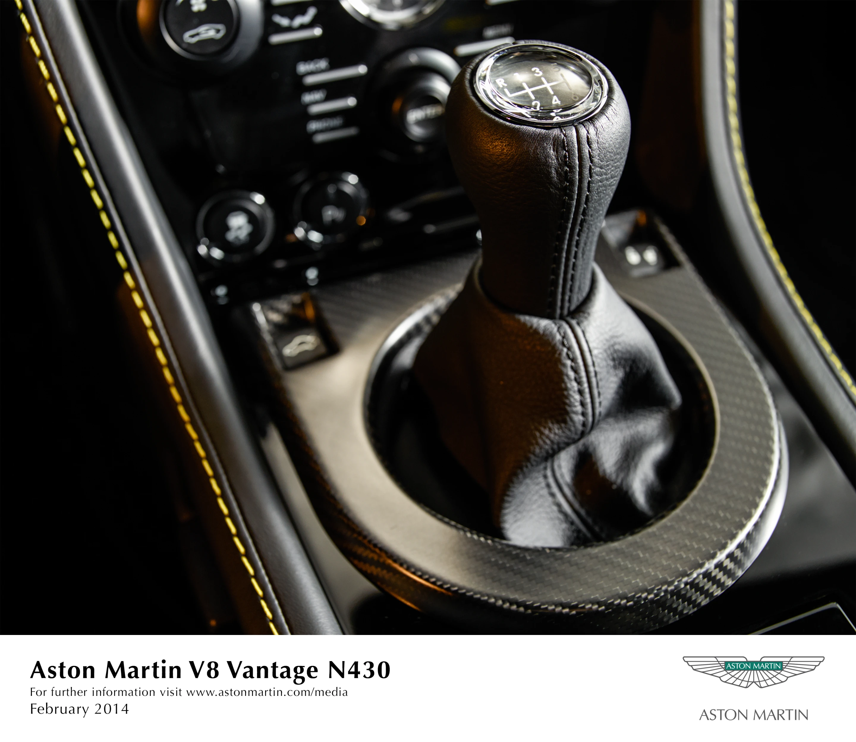 The Vantage N430 gear lever